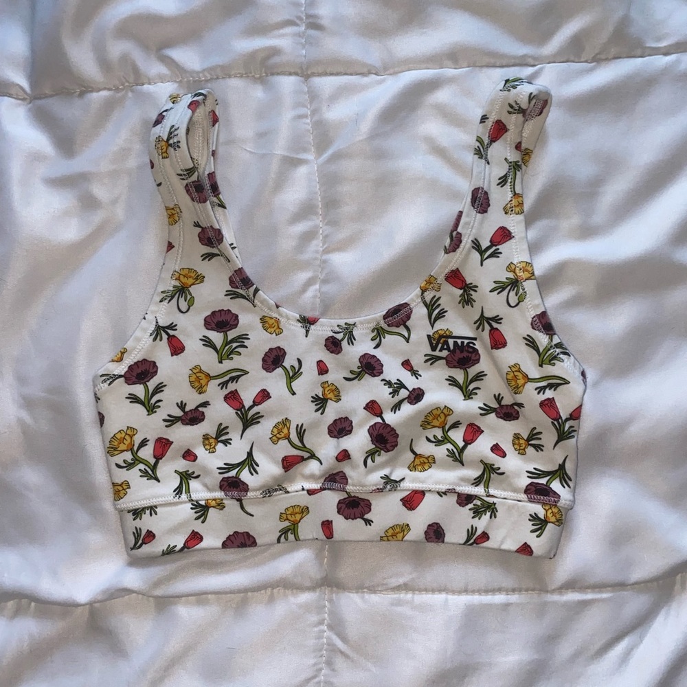 Vans floral sports bra